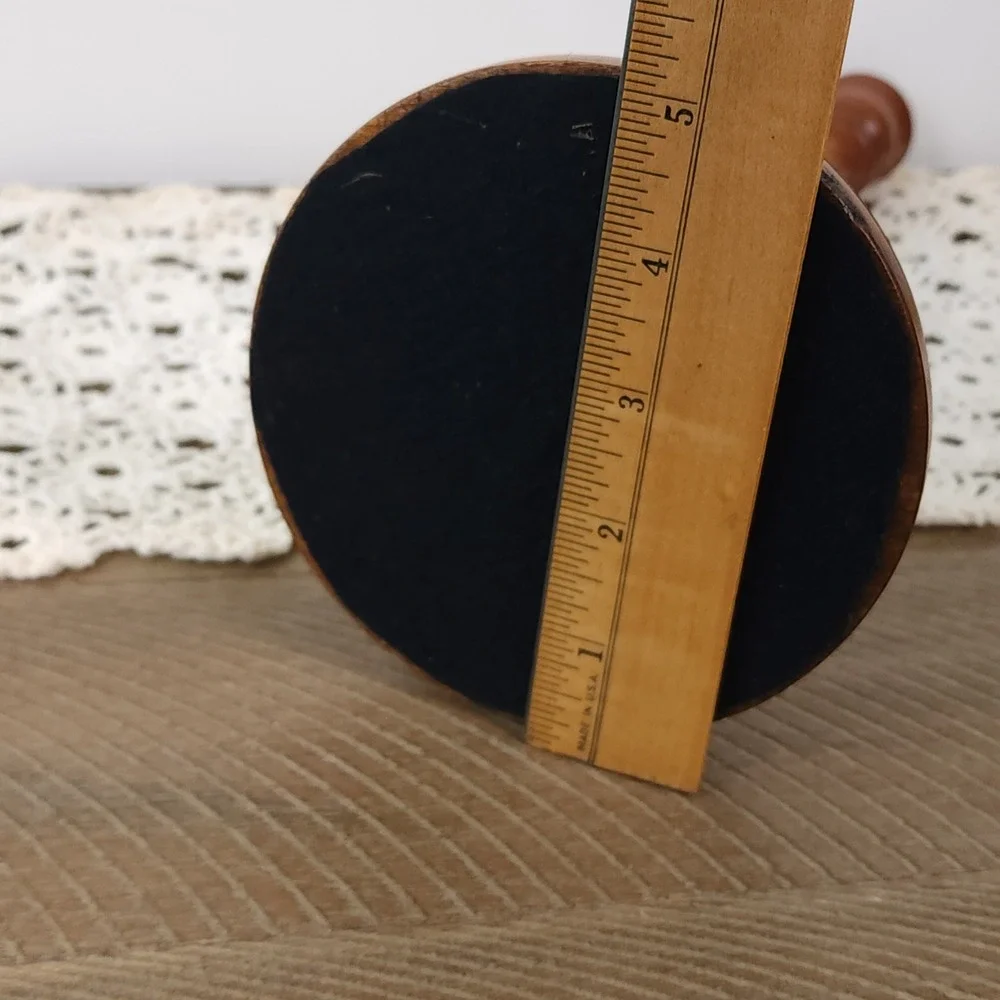 Vintage Turned Wood Candlestick‎ Holder